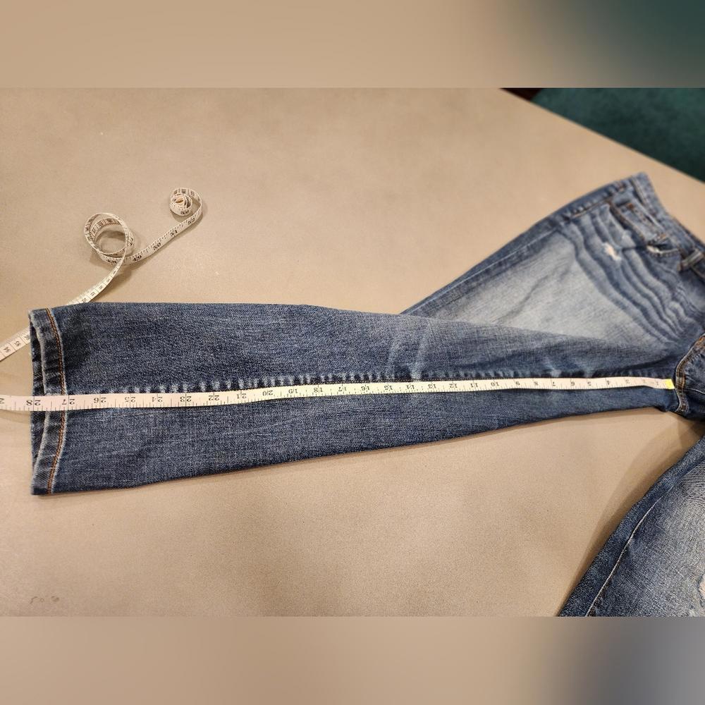 Loft Boyfriend Distressed Blue Denim Jeans Women's size 8 - Picture 9 of 9